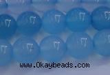 CBC264 15.5 inches 12mm AA grade round ocean blue chalcedony beads