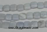 CBC36 15.5 inches 8*8mm square blue chalcedony beads wholesale