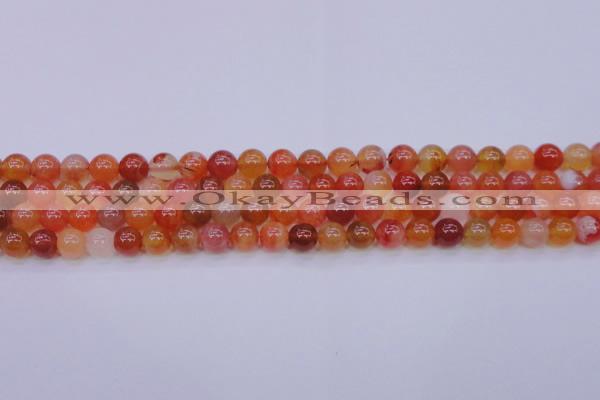 CBC412 15.5 inches 8mm AA grade round orange chalcedony beads