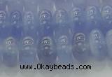 CBC443 15.5 inches 7*12mm rondelle blue chalcedony beads