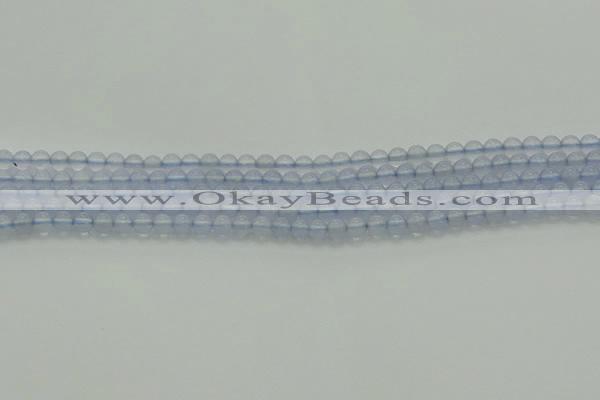 CBC450 15.5 inches 4mm round blue chalcedony beads wholesale