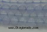 CBC451 15.5 inches 6mm round blue chalcedony beads wholesale