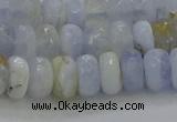 CBC465 15.5 inches 5*8mm faceted rondelle blue chalcedony beads