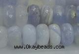 CBC466 15.5 inches 6*10mm faceted rondelle blue chalcedony beads