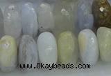 CBC468 15.5 inches 8*14mm faceted rondelle blue chalcedony beads