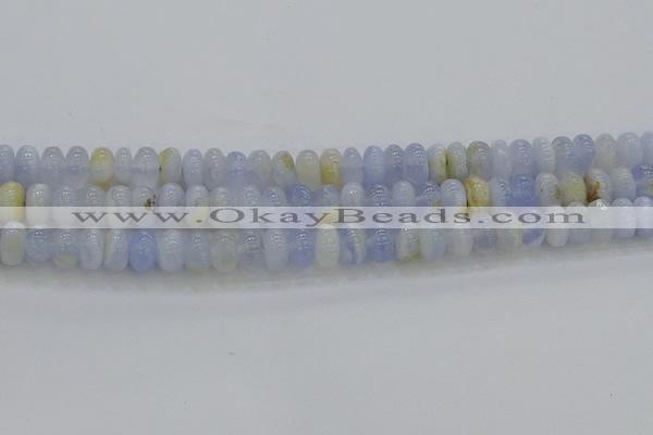 CBC471 15.5 inches 5*8mm rondelle blue chalcedony beads