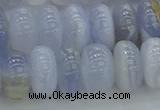 CBC473 15.5 inches 7*12mm rondelle blue chalcedony beads