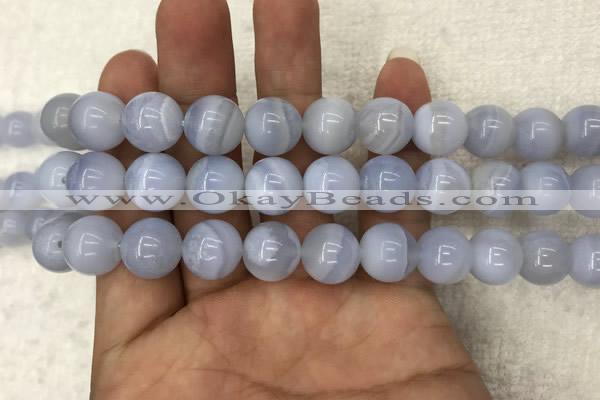 CBC714 15.5 inches 12mm round blue chalcedony beads wholesale