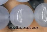 CBC737 15.5 inches 18mm round blue chalcedony beads wholesale