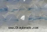 CBC740 15.5 inches 6mm faceted nuggets blue chalcedony beads