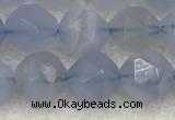 CBC741 15.5 inches 8mm faceted nuggets blue chalcedony beads