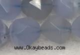 CBC743 15.5 inches 12mm faceted nuggets blue chalcedony beads