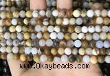 CBC800 15.5 inches 4mm round natural polka dot chalcedony beads