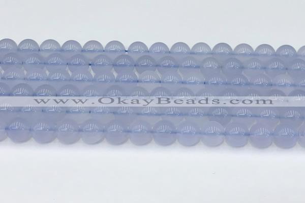 CBC817 15.5 inches 8mm round blue chalcedony gemstone beads