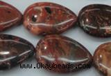 CBD03 15.5 inches 22*30mm flat teardrop brecciated jasper gemstone beads