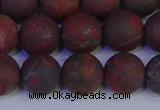 CBD364 15.5 inches 12mm round matte poppy jasper beads wholesale