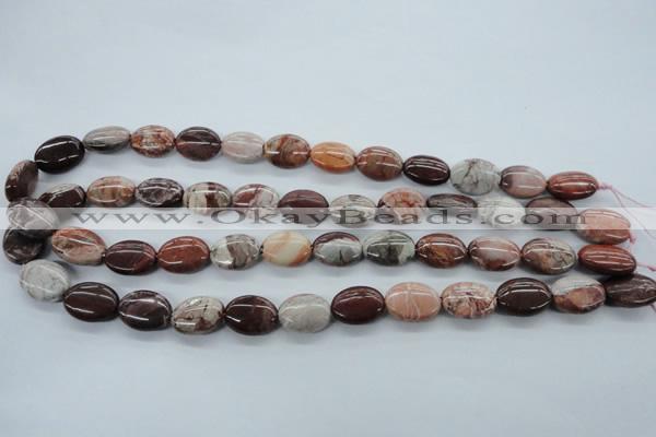 CBD72 15.5 inches 13*18mm oval brecciated jasper gemstone beads