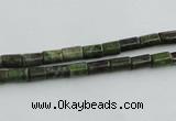 CBG07 15.5 inches 4*6mm cylinder bronze green gemstone beads