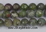 CBG101 15.5 inches 6mm faceted round bronze green gemstone beads