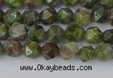 CBG108 15.5 inches 6mm faceted nuggets bronze green gemstone beads