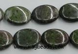 CBG15 15.5 inches 15*20mm oval bronze green gemstone beads wholesale