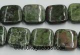 CBG17 15.5 inches 18*18mm square bronze green gemstone beads wholesale