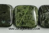 CBG18 15.5 inches 30*30mm square bronze green gemstone beads wholesale