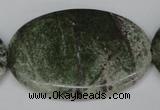 CBG33 15.5 inches 35*50mm oval bronze green gemstone beads