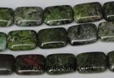 CBG45 15.5 inches 10*14mm rectangle bronze green gemstone beads