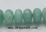 CBJ04 15.5 inches 10*16mm faceted rondelle jade beads wholesale