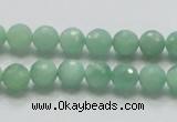 CBJ06 15.5 inches 8mm faceted round jade beads wholesale