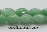 CBJ15 15.5 inches 10*15mm faceted rice jade beads wholesale