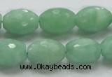 CBJ17 15.5 inches 13*18mm faceted rice jade beads wholesale