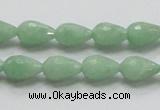 CBJ20 15.5 inches 8*12mm faceted teardrop jade beads wholesale