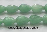 CBJ21 15.5 inches 10*14mm faceted teardrop jade beads wholesale