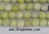 CBJ210 15.5 inches 4mm faceted round Australia butter jade beads