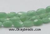 CBJ27 15.5 inches 6*10mm faceted oval jade beads wholesale