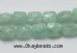 CBJ32 15.5 inches 10*10mm faceted square jade beads wholesale