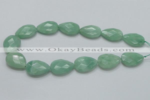 CBJ42 15.5 inches 22*30mm faceted teardrop jade beads