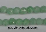 CBJ46 15.5 inches 4mm faceted round jade beads wholesale