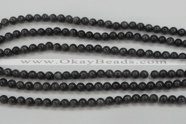 CBJ502 15.5 inches 6mm round black jade beads wholesale