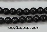 CBJ552 15.5 inches 6mm round Russian black jade beads wholesale