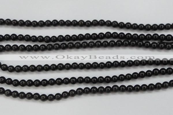 CBJ552 15.5 inches 6mm round Russian black jade beads wholesale