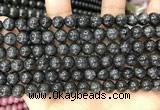 CBJ558 15.5 inches 6mm round black jade beads wholesale