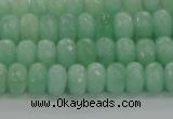 CBJ65 15.5 inches 5*8mm faceted rondelle jade gemstone beads