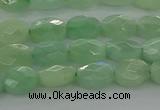 CBJ67 15.5 inches 6*8mm faceted oval jade gemstone beads