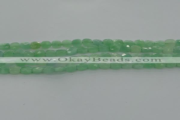 CBJ69 15.5 inches 6*8mm faceted rectangle jade gemstone beads