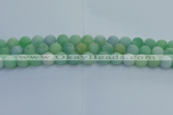 CBJ84 15.5 inches 12mm round matte jade gemstone beads wholesale