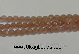 CBQ07 15.5 inches 4mm faceted round strawberry quartz beads