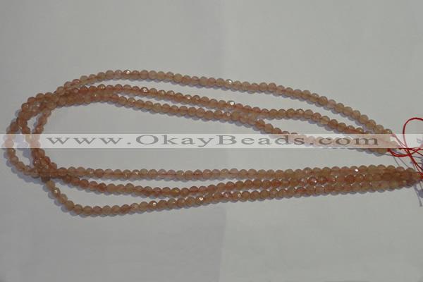 CBQ08 15.5 inches 6mm faceted round strawberry quartz beads